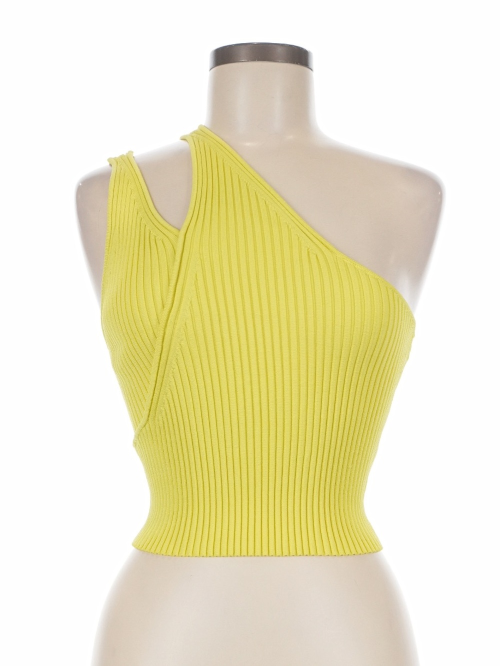 Jonathan Simkhai One-Shoulder Ribbed Tank Top - Yellow